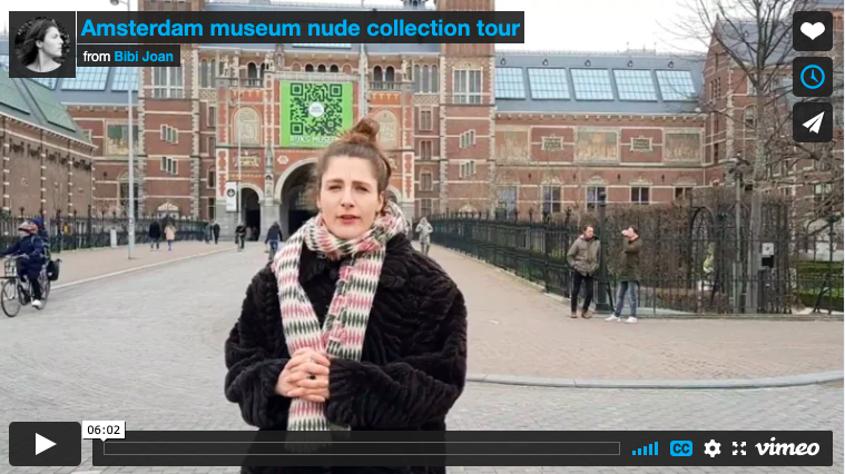 Video of nude museum tour by Bibi Joan